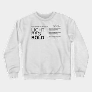 Helvetica Typography Font Graphic Design Crewneck Sweatshirt